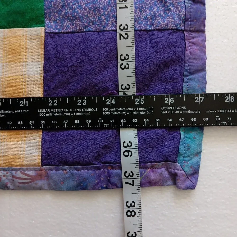 Purple Green Baby Blanket Quilt 27